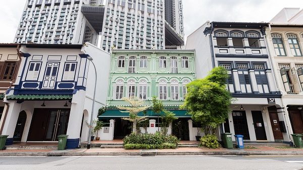refurbished conservation shophouses