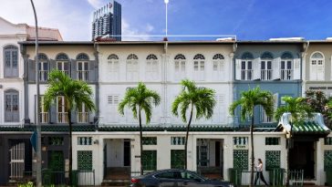 Adjoining three-storey conservation shophouses